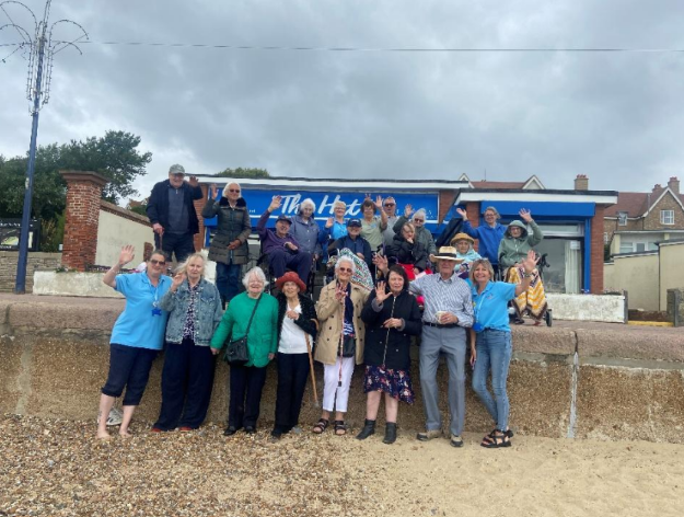 Memories Are Golden - Some of the attendees and staff outside The Hut